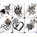 Временные татуировки в ассортименте Waterproof body tattoo stickers